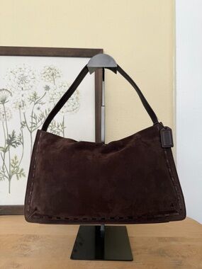 Coach Brown Suede Shoulder Bag
